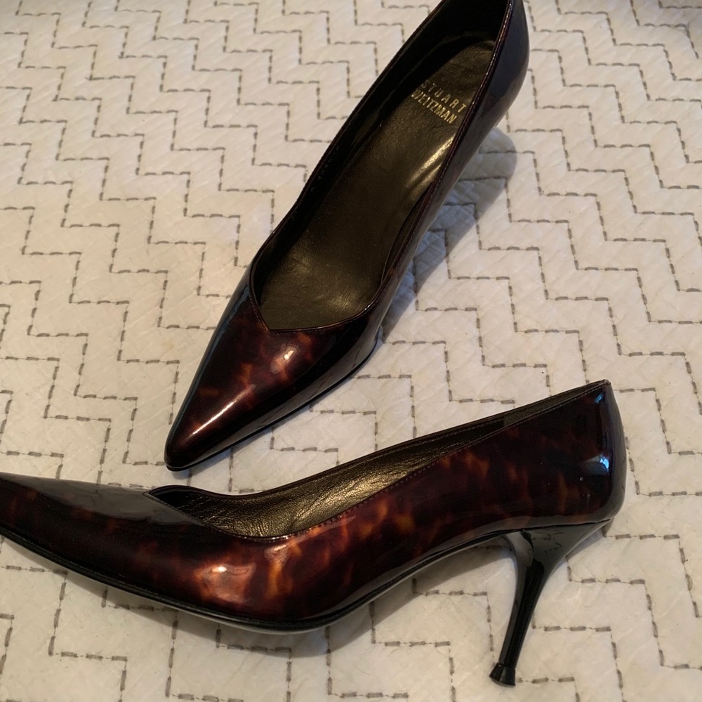 Stuart Weitzman Tortoise Patten Pumps - image 1